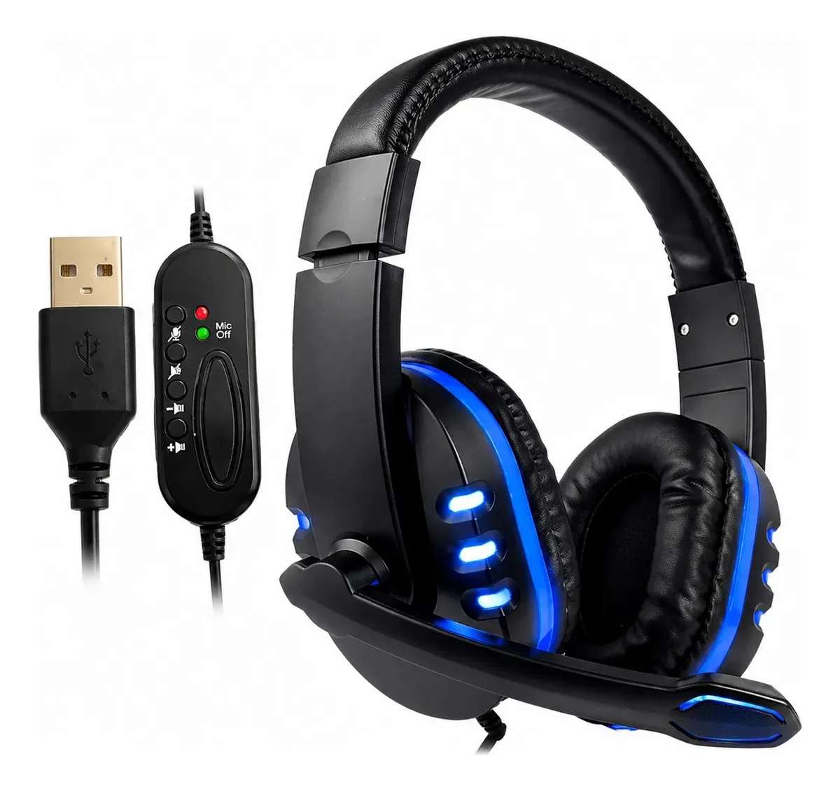 Headset Gamer USB Lehmox LEF-1040