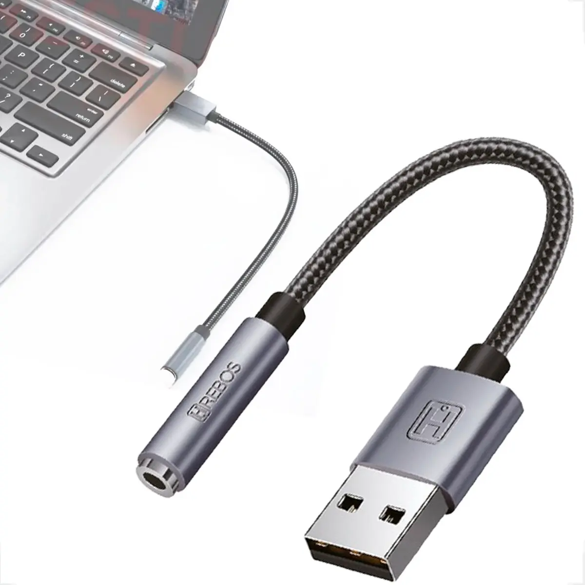 Placa de Som Adaptador USB P3